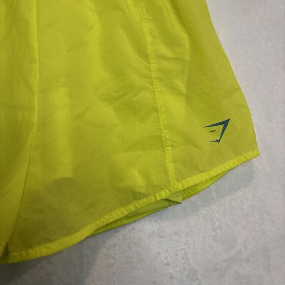 Gymshark Pulse 2 In 1 Women's Lined Neon Yellow Athletic Shorts Size Medium NWOT - Picture 5 of 16